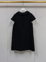 25 Autumn/Winter New French Fashionable Detachable Bead Square Collar Short Sleeve Coarse Floral Straight Tube Dress - Image 3