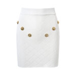 French style socialite elastic slimming set for summer 2025, new metal buckle vest+half skirt - Image 5