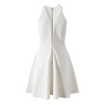 2025 autumn new French socialite small fragrance style POLO collar metal buckle sleeveless waist cinching A-line short skirt for slimming - Image 3
