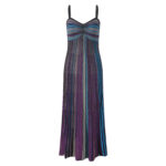 2025 Summer New Design Colorful Striped Folded Long Skirt with Stylish Style, Slimming and Skinny Strap Dress - Image 2