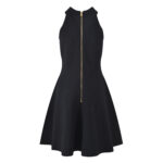 2025 autumn new French socialite small fragrance style POLO collar metal buckle sleeveless waist cinching A-line short skirt for slimming - Image 5