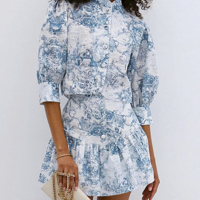 Artistic style printed dress for children, autumn 2025 new two-piece set, high-end, comfortable, casual and fashionable set