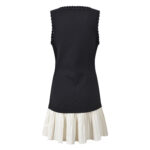 2026 spring/summer new design sense, contrasting color splicing, pleated skirt hem temperament, fashionable and elegant sleeveless dress - Image 3