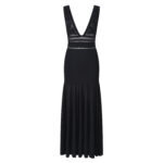 2026 Spring and Summer New Collection: Black Lace-Embellished, Stylish, Slim Fit, Deep V-Neck, Sleeveless, Long-Length Knit Dress 6260048 - Image 2