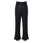 2026 Summer New Style French Oceanic Elements Frillless Sleeveless V-Neck Cardigan + Wide Leg Pants Set 6260054 - Image 3