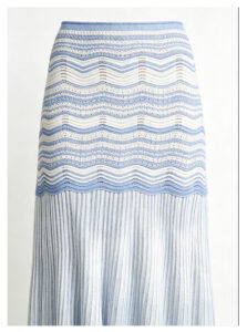 2026 Summer New Style French Retro Open-Weave Striped Contrasting Color Blouse + Skirt 6260162 - Image 3