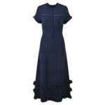 2026 Spring/Summer New Design Style Flared Hem Batwing Edge Cake Dress Fashionally Youthful Round Neck Short Sleeve Knitted Dress 5250523 - Image 2