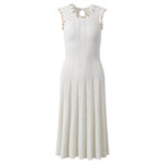 2026 Summer New Style Fashion-Elegant Metal Decorated Knitted Cardigan Top + Blouse Dress Set 6260056 - Image 3