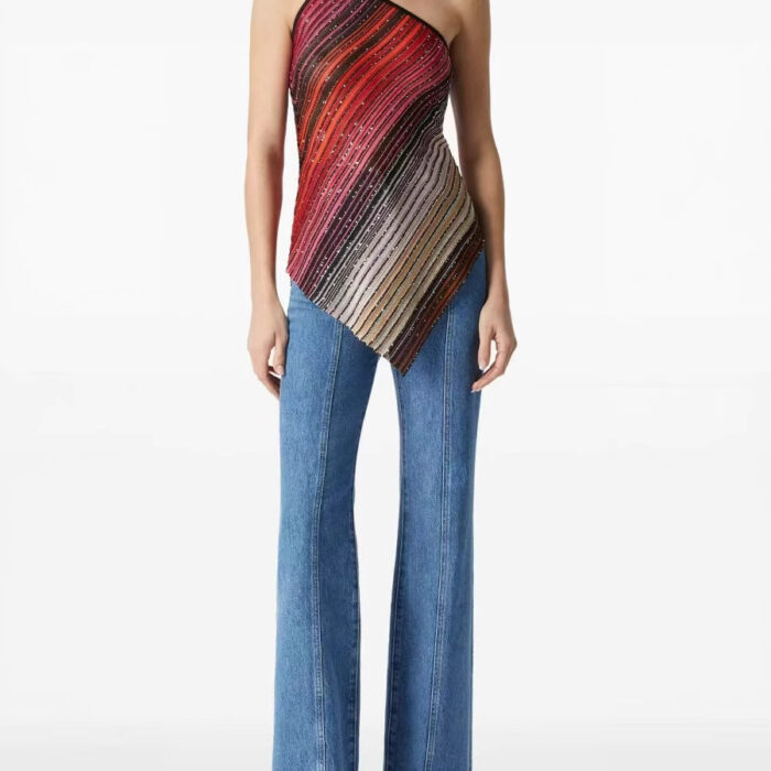 High-end French summer vacation sexy and bold girl style set for women, featuring fashionable and high-quality two-piece outfit