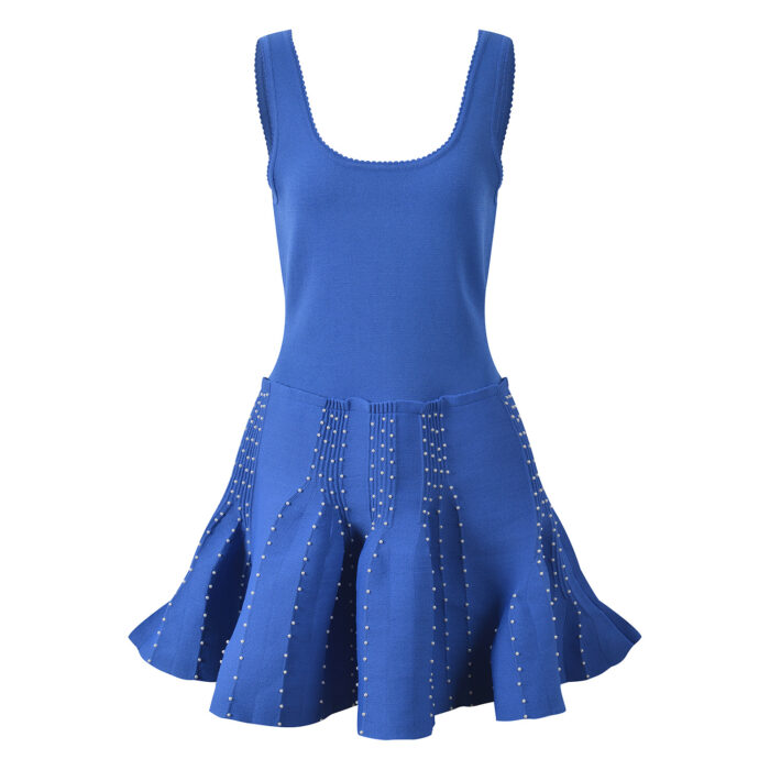 2026 Summer New Collection Beaded Embellished Patchwork Stylish Slimming Sleeveless Mini Dress 6260001 - Image 2