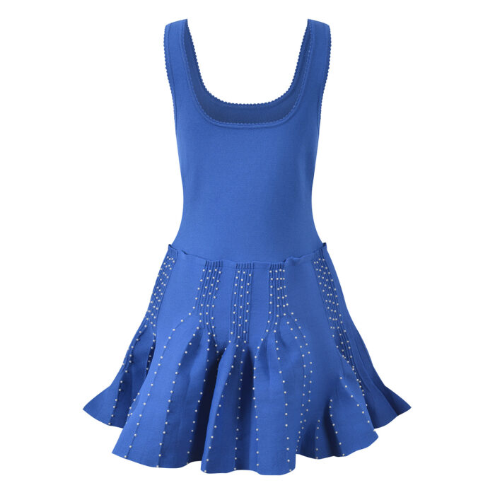 2026 Summer New Collection Beaded Embellished Patchwork Stylish Slimming Sleeveless Mini Dress 6260001 - Image 3